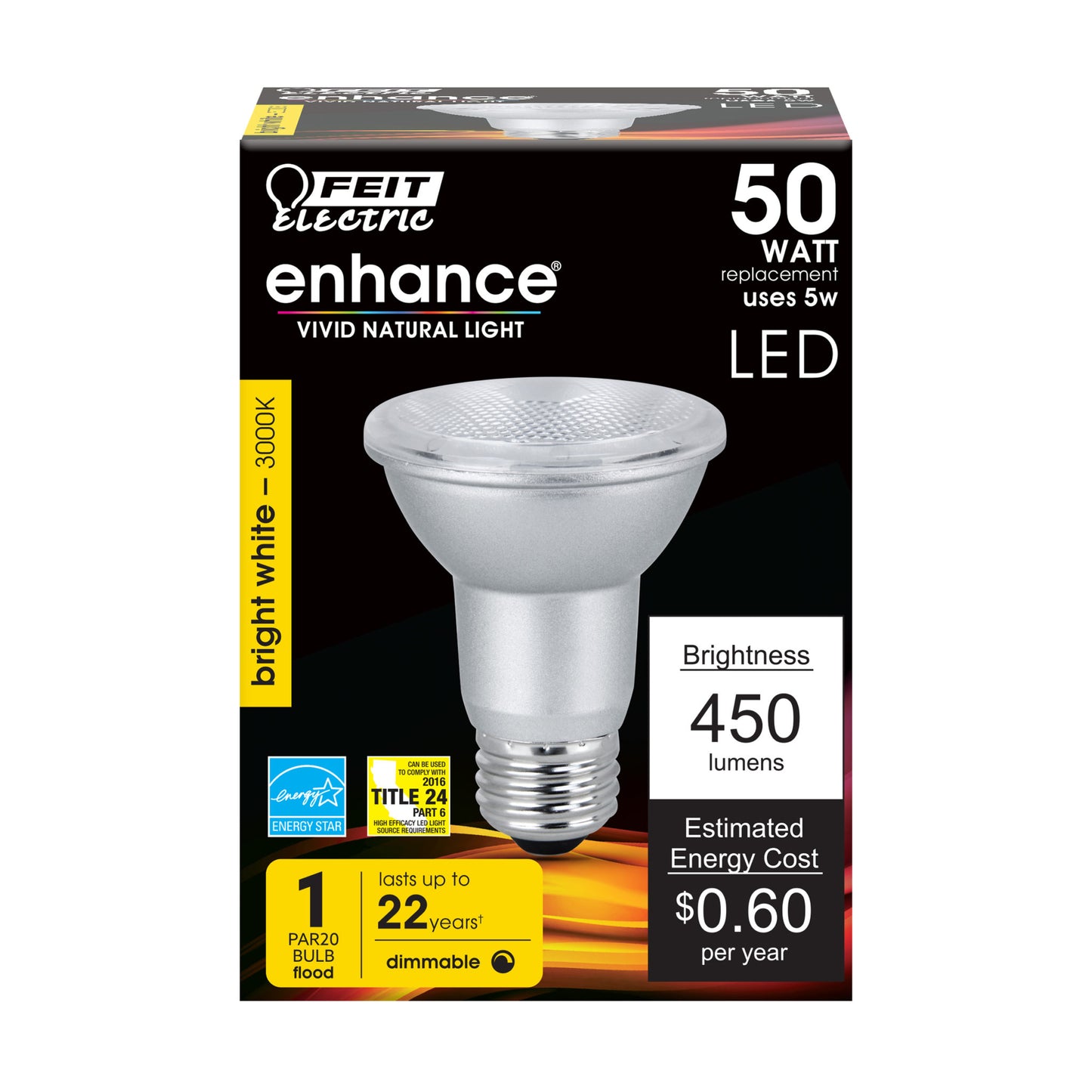 450 Lumen 3000K PAR20