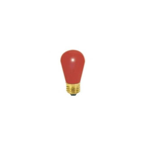 Bulbrite 11S14CR 11W Dimmable S14 String Light Replacement Bulb, Medium Base, Ceramic Red