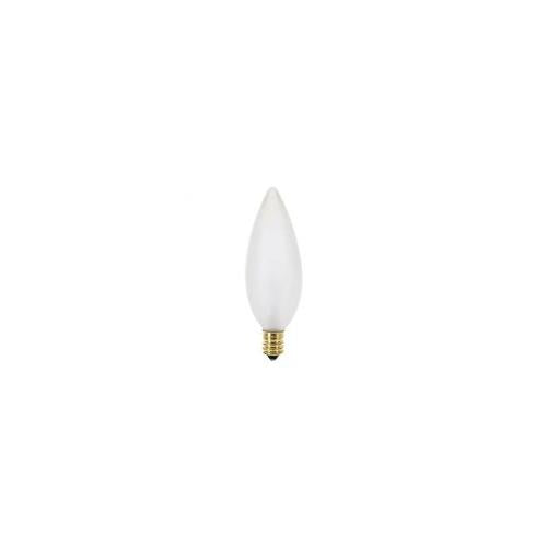 Bulbrite 60CTF/E14 60 Watt Incandescent B10 Torpedo Chandelier Bulb, European Base, Frost