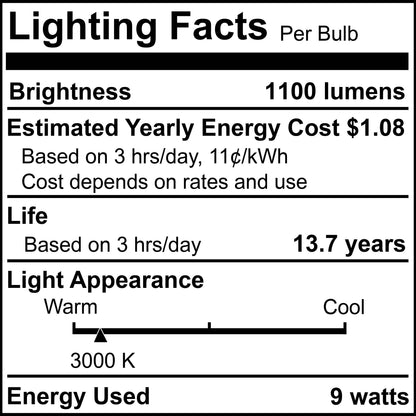 BULBRITE 9W LED A19 3000K FILAMENT MILKY E26 FULLY COMPATIBLE DIMMING-4PK