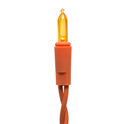 Vickerman 35 LED Orange Dura-Lit Light on Orange Wire, 26' Christmas Light Strand- 2 Pack