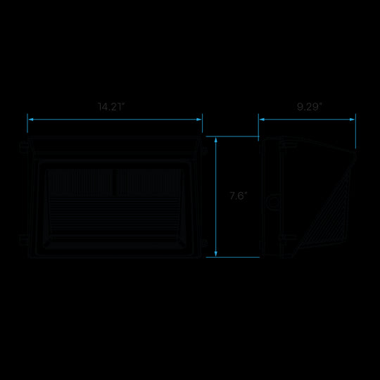 120W SEMI CUTOFF WALLPACK, WATTAGE SELECTABLE, 3CCT, DUSK TO DAWN