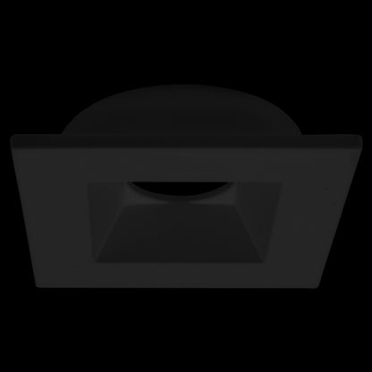 Luxrite 1" Regressed Interchangeable Canless Spotlight Square Black Trim, Pack of 5 (LR23463)
