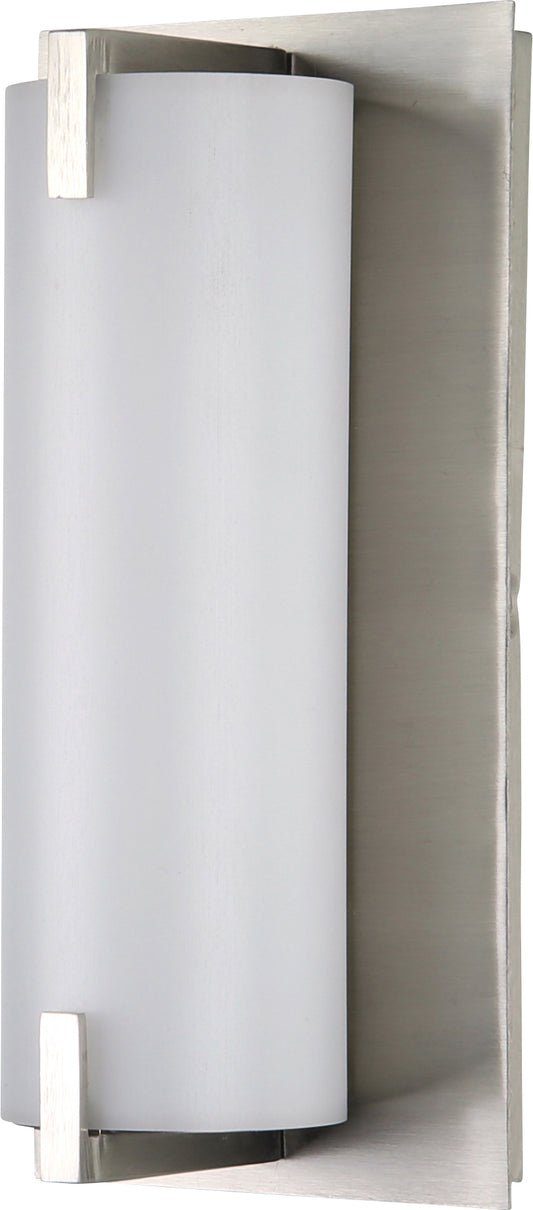 10-Inch LED Wall Cylinder Sconce, 12 Watts(75W=), 800 Lumens, Color Tunable 30K/40K/50K, Dimmable, ETL Listed, Brushed Nickel, Acrylic Diffuser, for Bathrooms, Hallways & Walls