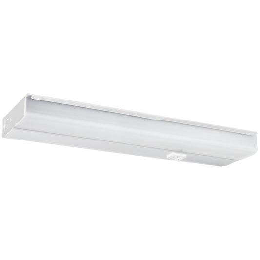 18-Inch LED Under Cabinet Hardwired Light Fixture, 10 Watts (60W=), 600 Lumens, Color Tunable 30K/40K/50K, Dimmable, 90 CRI, ETL Listed, White, For Residential & Commercial Use