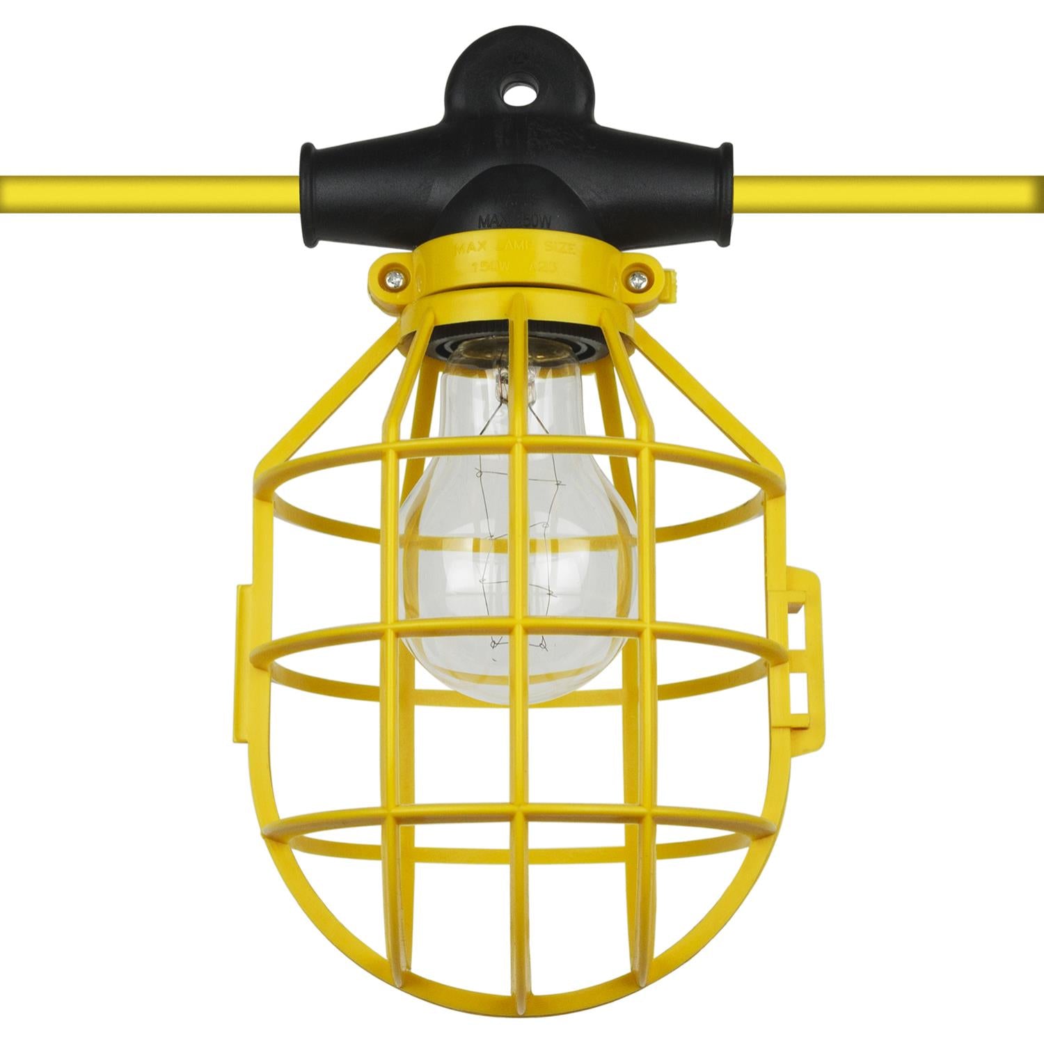 Sunlite EX100-14/2/Sl Cage String Light Plastic – Bulb Center