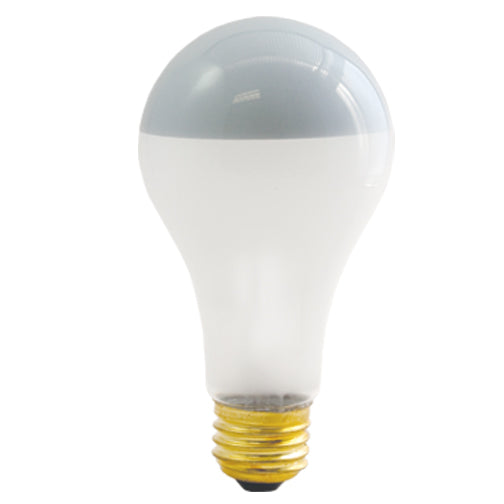 Bulbrite 100A21F/SB 100 Watt Incandescent Half Chrome A21 Bulb, Medium Base, Silver Bowl Frost