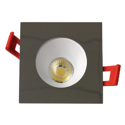 Luxrite 2" Regressed Interchangeable Canless Spotlight Square Chrome Trim (LR23450)