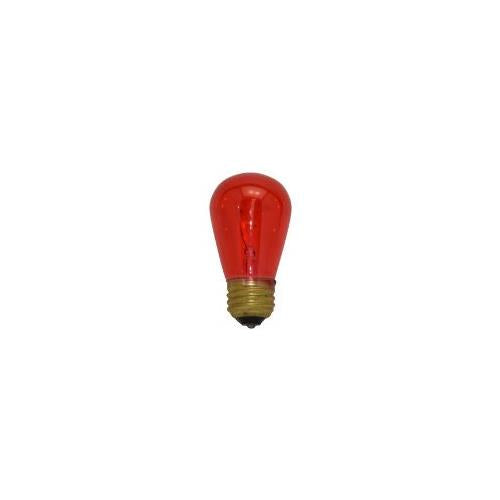 Bulbrite 11S14TR 11W Dimmable S14 String Light Replacement Bulb, Medium Base, Transparent Red