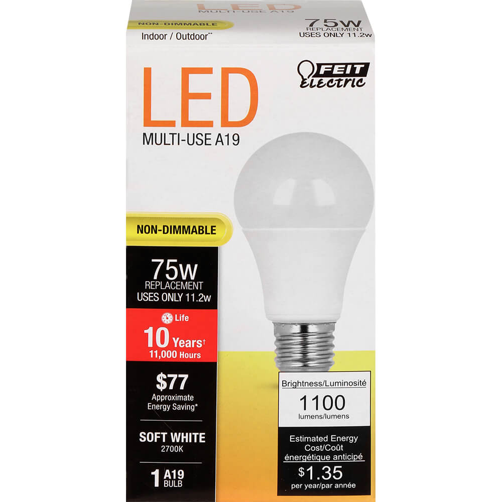 75-Watt Equivalent A19 Soft White LED