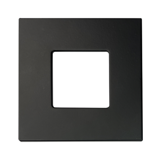 Luxrite 6" Mini Panel Square Smooth Black Trim For Canless Wafer Spotlight (LR23779)