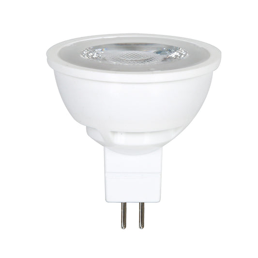 Luxrite LED MR16 GX5.3, 6.5W, 4000K - Cool White, 500 Lumens, 80 CRI, White Finish, Dimmable (LR21406)