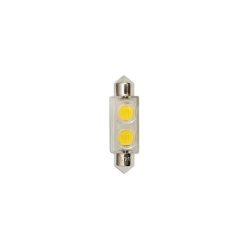 Bulbrite LED/FEST/24 0.8 Watt LED T3 Capsule Bulb, Festoon Base, 24 Volt, 3 Watt Equivalent, Clear