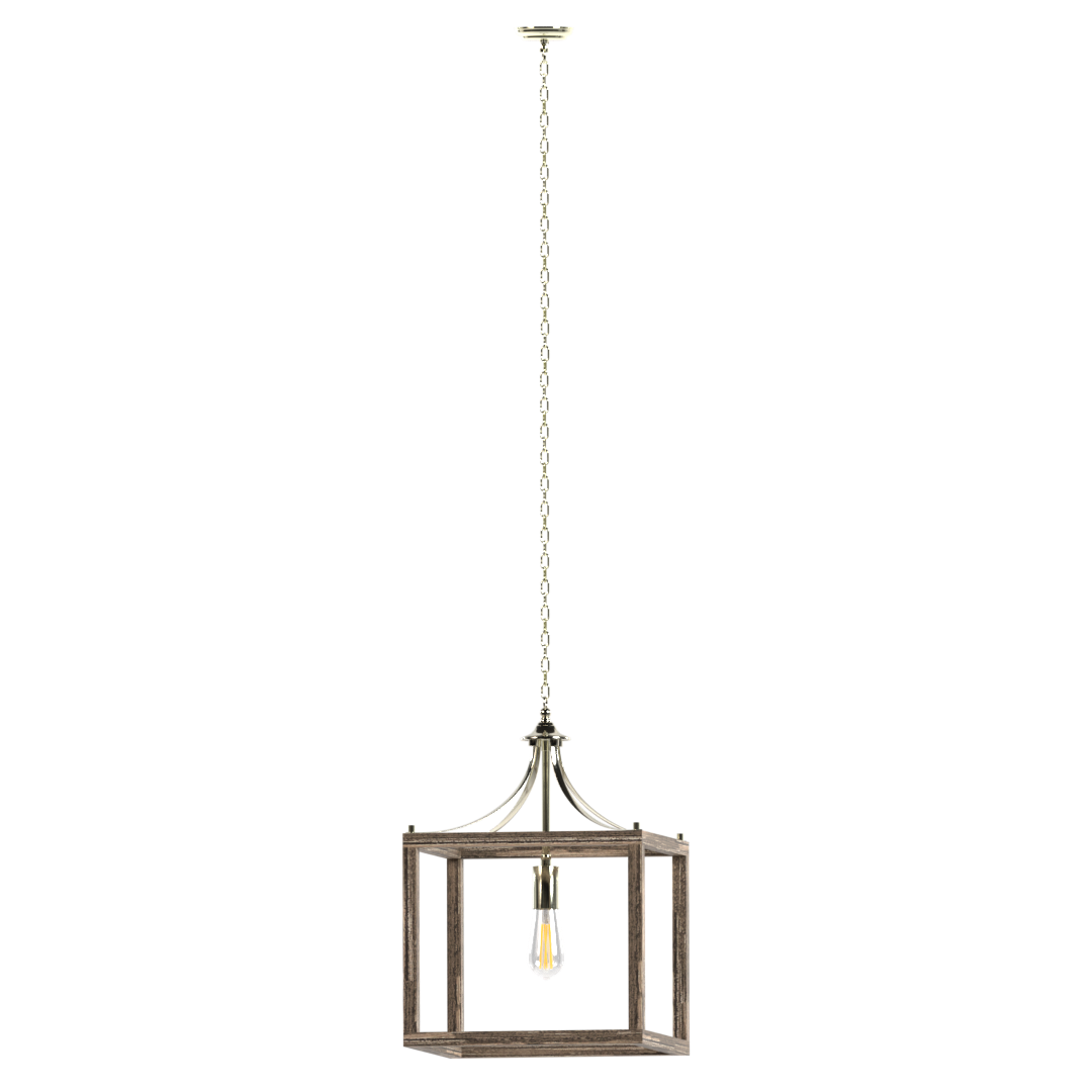 Loggia Single Light Square Farmhouse Pendant Fixture