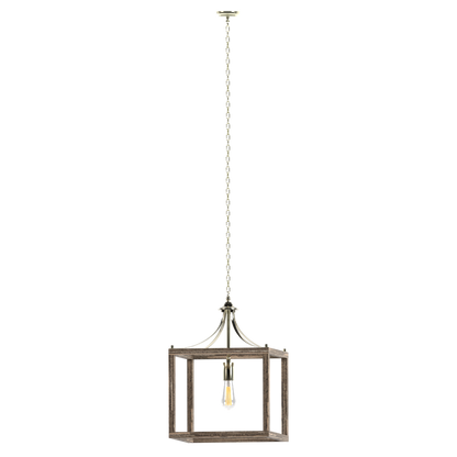 Loggia Single Light Square Farmhouse Pendant Fixture