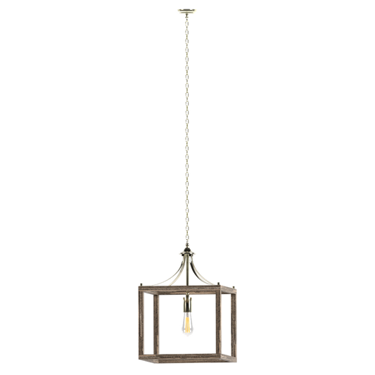 Loggia Single Light Square Farmhouse Pendant Fixture