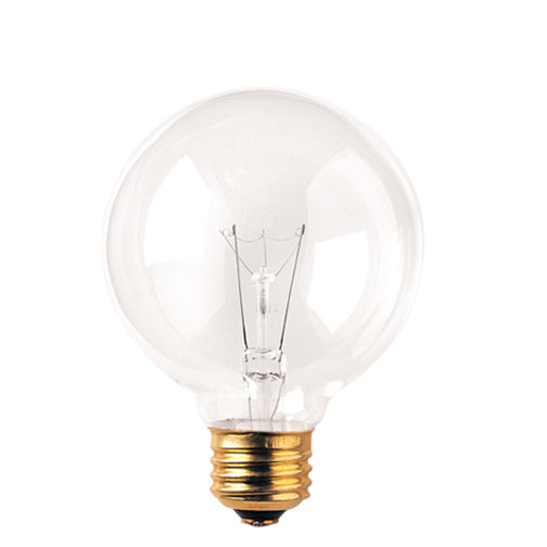 Bulbrite 25G25CL2 25 Watt Incandescent G25 Globe, Medium Base, Clear