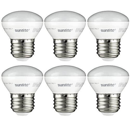 Sunlite LED R14 Floodlight 4 Watt (25W Equivalent) Medium (E26) Base, Warm White (6 Pack)