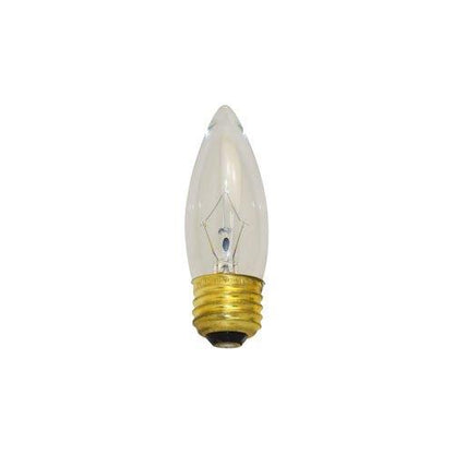 Bulbrite 40ETC/3 40 Watt Incandescent B10 Torpedo Chandelier Bulb, Medium Base, Clear