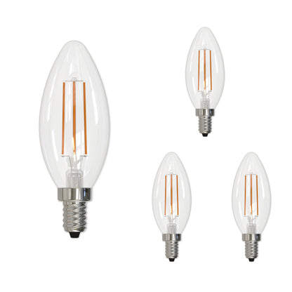 BULBRITE 5W LED B11 4000K FILAMENT E12 DIMMABLE 4PK