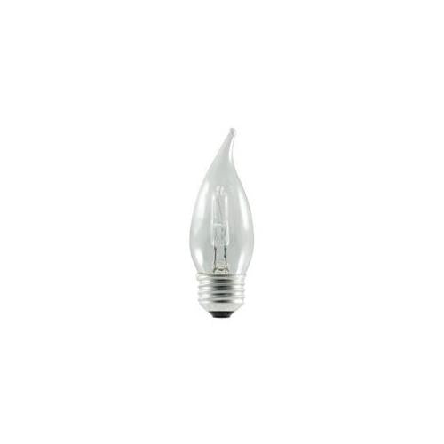 Bulbrite 43CA10/EFC/ECO 43 Watt ECO Halogen CA10 Flame Tip Chandelier Bulb, Medium Base, Clear, 60 Watt Equivalent, 2-Pack