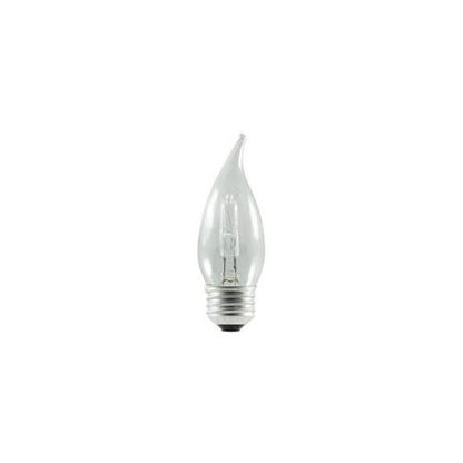 Bulbrite 43CA10/EFC/ECO 43 Watt ECO Halogen CA10 Flame Tip Chandelier Bulb, Medium Base, Clear, 60 Watt Equivalent, 2-Pack