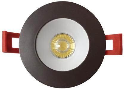 Luxrite 2" Regressed Interchangeable Canless Spotlight Round Trim Bronze Finish, Pack of 5 (LR23432)