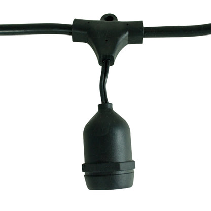 Bulbrite STRING15/E26 Outdoor String Light, 48-Feet, 15 Light Sockets