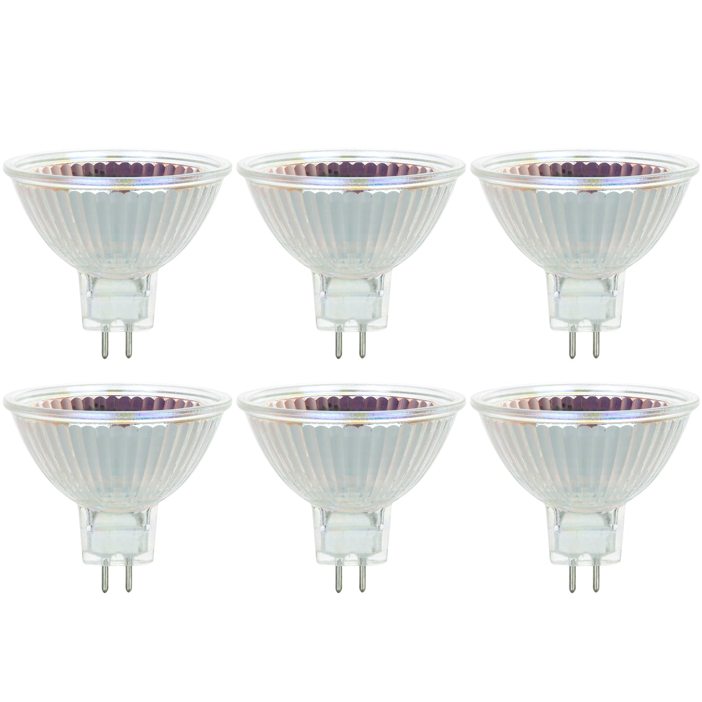 Sunlite Series 35MR16/FL/12V/6PK Halogen 35W 12V MR16 Flood Light Bulbs, 3200K Bright White, GU5.3 Base, 6 Pack