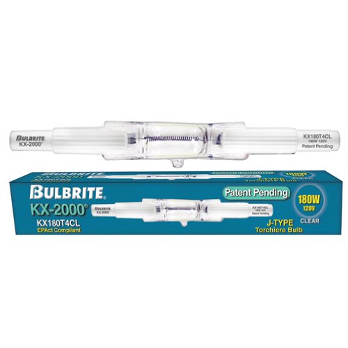 Bulbrite KX180T4CL 180 Watt KX2000 Dimmable Krypton/Xenon JType T4 T