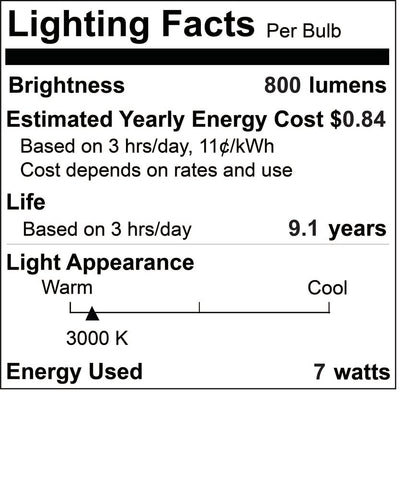 Bulbrite Pack of (8) 7 Watt Dimmable Clear Globe G25 LED Light Bulbs with Medium (E26) Base, 3000K Soft White Light, 800 Lumens