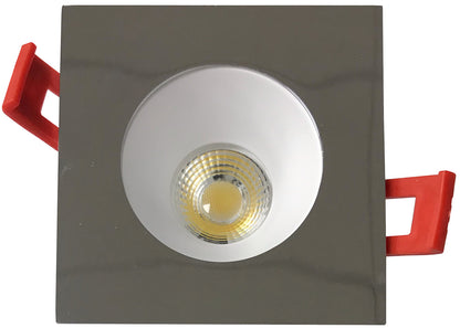 Luxrite 2" Regressed Interchangeable Canless Spotlight Square Chrome Trim (LR23450)