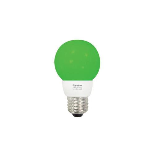 Bulbrite LED/G16G 1 Watt LED G16 Globe, Medium Base, Green