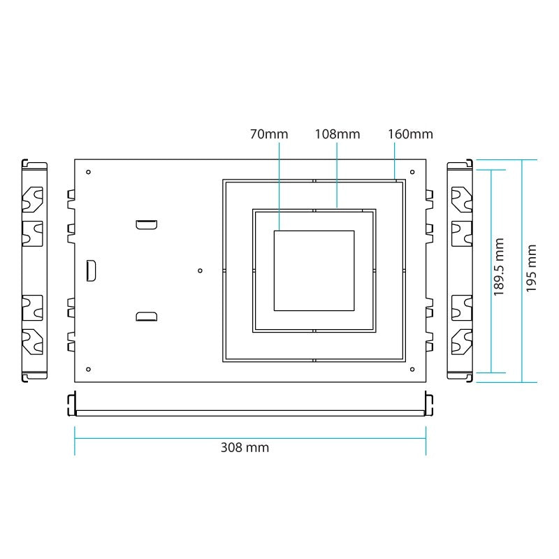 Luxrite 3 Sizes Square New Construction Mounting Plate, Galvanized Steel Finish (LR41005)