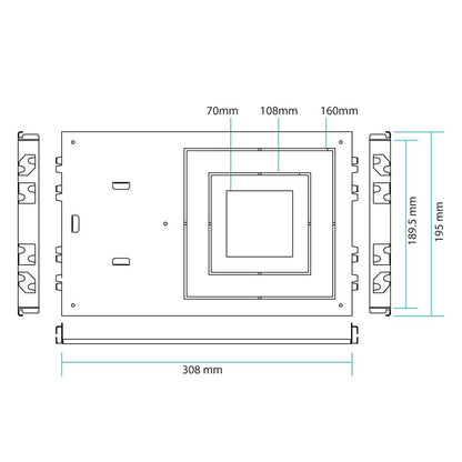 Luxrite 3 Sizes Square New Construction Mounting Plate, Galvanized Steel Finish (LR41005)