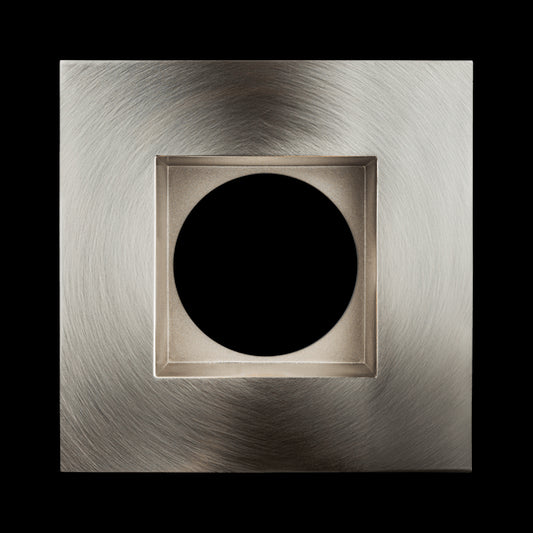 Luxrite 4" Regressed Interchangeable Square Smooth Brushed Nickel Trim Canless Spotlight, Pack of 4 (LR24964)