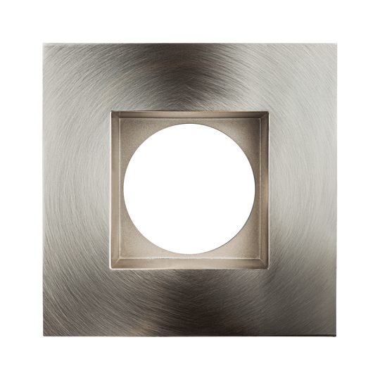 Luxrite 4" Regressed Interchangeable Square Smooth Brushed Nickel Trim Canless Spotlight (LR24964)