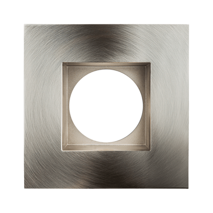 Luxrite 4" Regressed Interchangeable Square Smooth Brushed Nickel Trim Canless Spotlight (LR24964)
