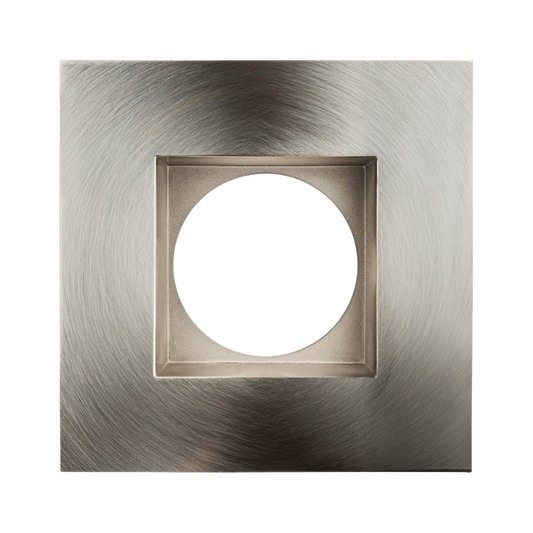 Luxrite 4" Regressed Interchangeable Square Smooth Brushed Nickel Trim Canless Spotlight (LR24964)
