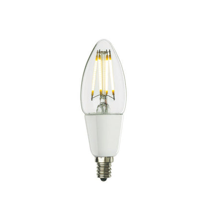 Bulbrite LED4B11/27K/FIL/D 4-Watt Dimmable LED Filament B11 Chandelier Bulb, 40W Equivalent, Candelabra Base, Warm White