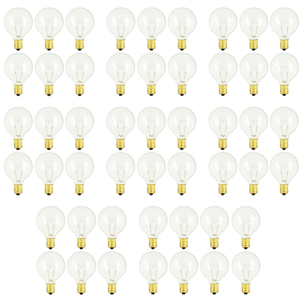 Bulbrite Pack of (50) 25 Watt Dimmable Clear G12 Candelabra Screw (E12) Incandescent Light Bulb