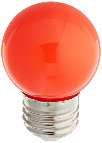 Bulbrite LED/G14R 1 Watt Ambient LED Color Light G14 Bulb, Medium Base, Red