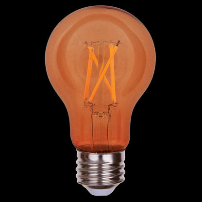 Luxrite LED Filament A19 Light Bulb, E26 Medium Base, 4.5W, Orange Transparent Bulb Finish, Pack of 8 (LR21726)