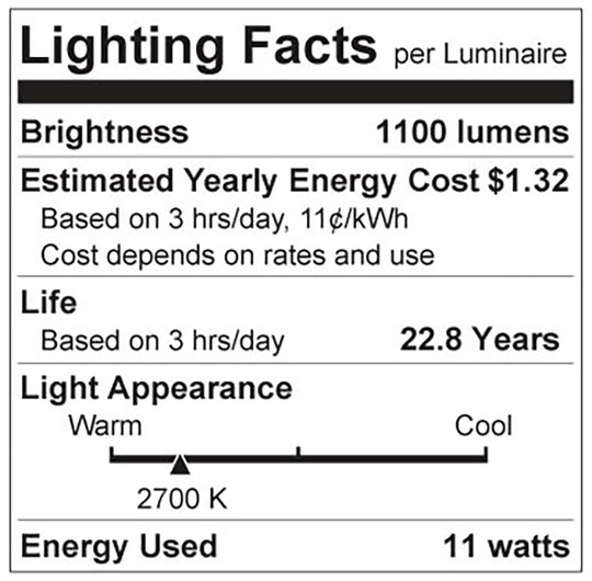 Luxrite LED A19 Light Bulb, E26 - Medium Base, 11W, 2700K - Warm White, 1100 Lumens, 80 CRI, Frost Finish, Dimmable, Pack of 15 (LR21430)