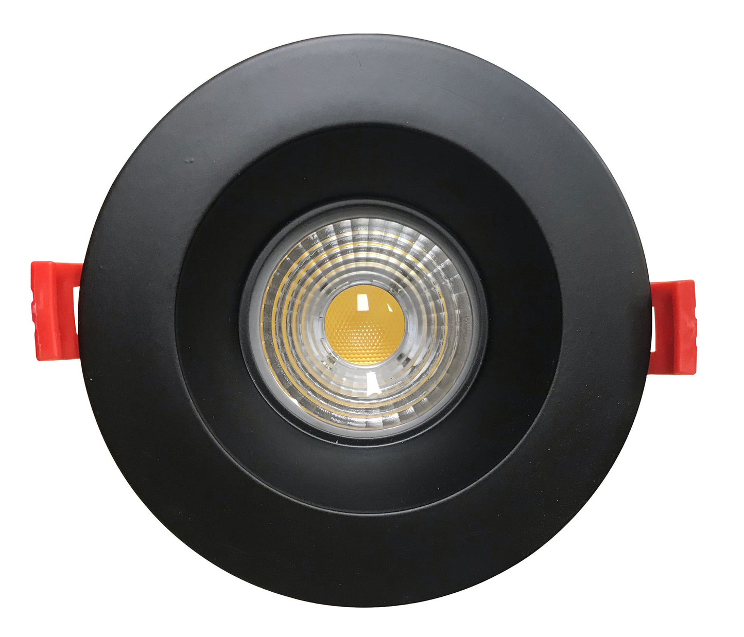 Luxrite 4" Regressed Interchangeable Round Smooth Black Trim Canless Spotlight, Pack of 4 (LR24956)