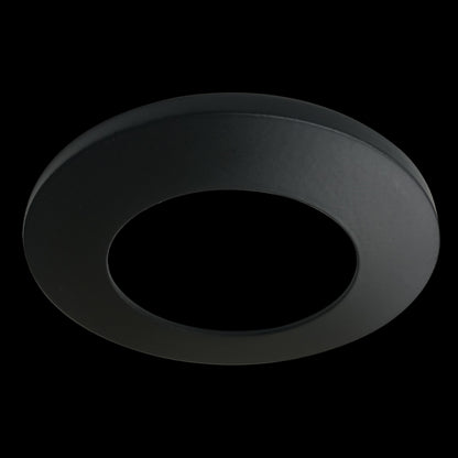 Luxrite 2" Regressed Interchangeable Canless Spotlight Round Trim Black Finish, Pack of 5 (LR23433)