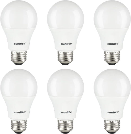 Sunlite 80937-SU LED A19 Light Bulbs, 14 Watts (100W Equivalent), 1500 Lumens, Medium Base (E26), Non-Dimmable, UL Listed, 30K - Warm White, Pack of 6