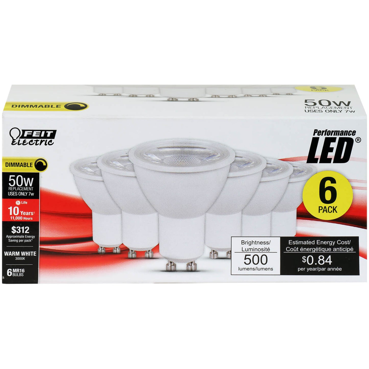 500 Lumens 3000K MR16 Dimmable LED