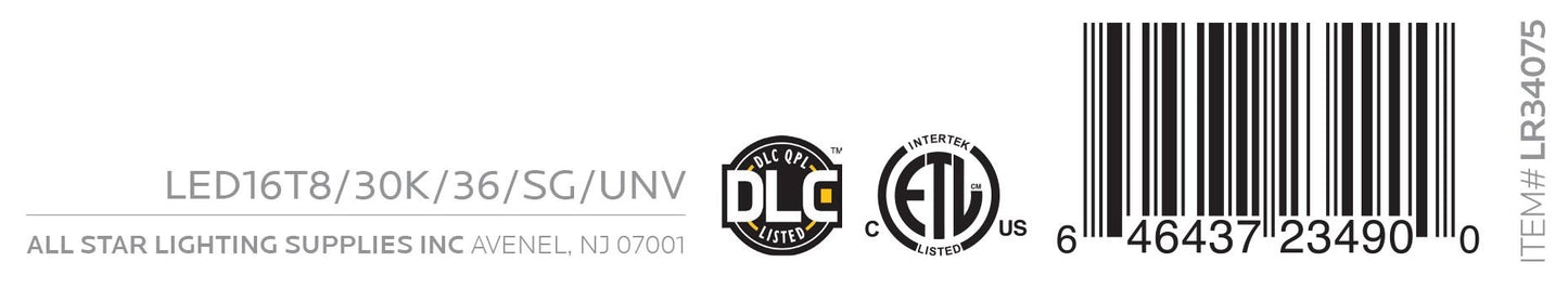 Luxrite LED 3' T8 Universal 16W Shatter Proof Ballast Compatible Light Tube, G13 Base, 1600 Lumens, 3000K - Soft White, 83 CRI, Frosted White Finish, Pack of 5  (LR34075)