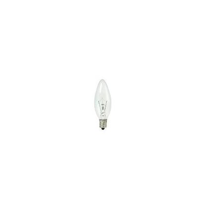Bulbrite KR15CTC/25 15 Watt Dimmable Krypton Krystal Touch Torpedo B8 Chandelier Bulb, Candelabra Base, Clear, 10-Pack